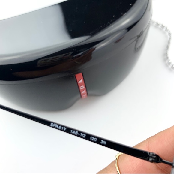 NEW! Prada 61V Runway Mirror Rectangle Sunglasses - Picture 7 of 10